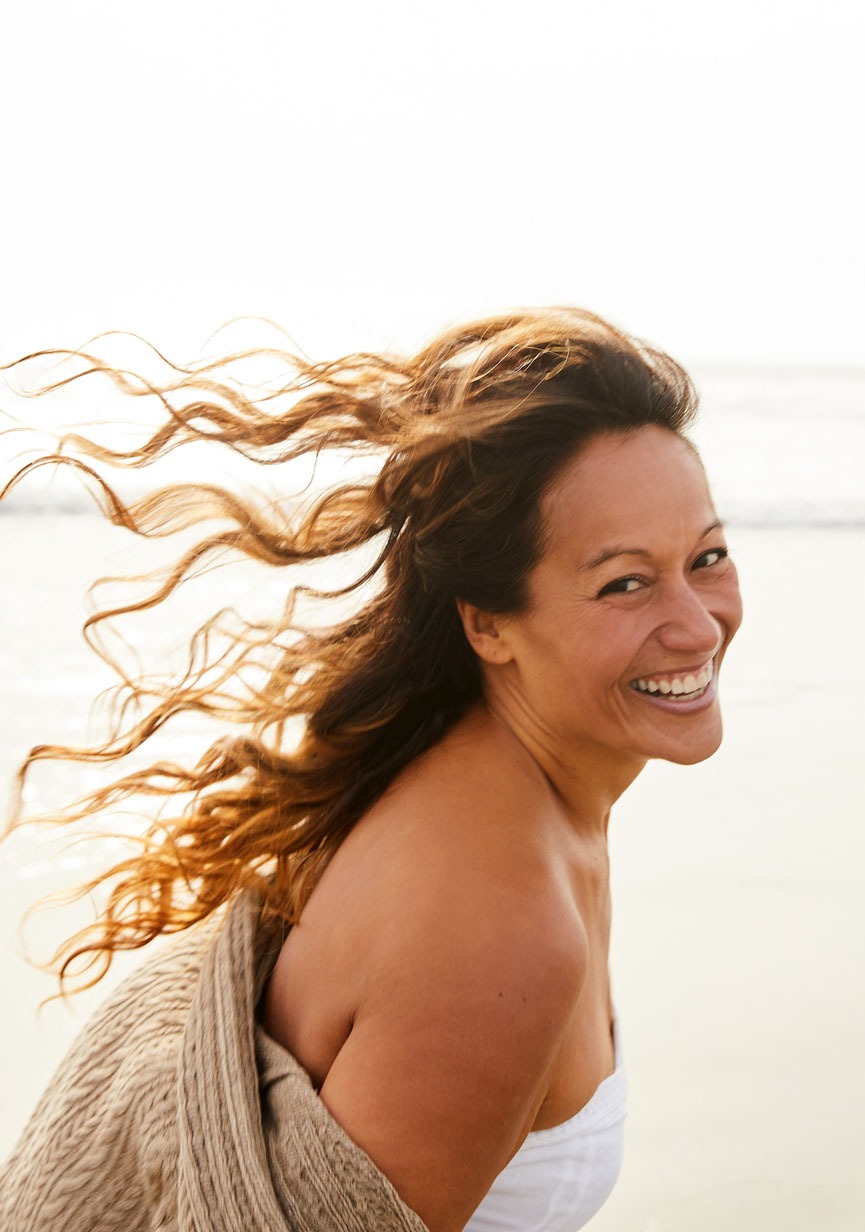 Laughing mature woman