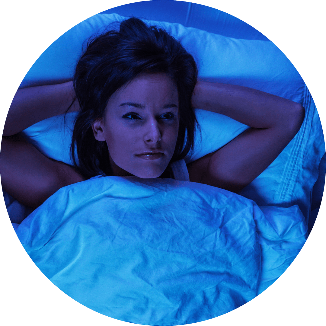 woman awake at night